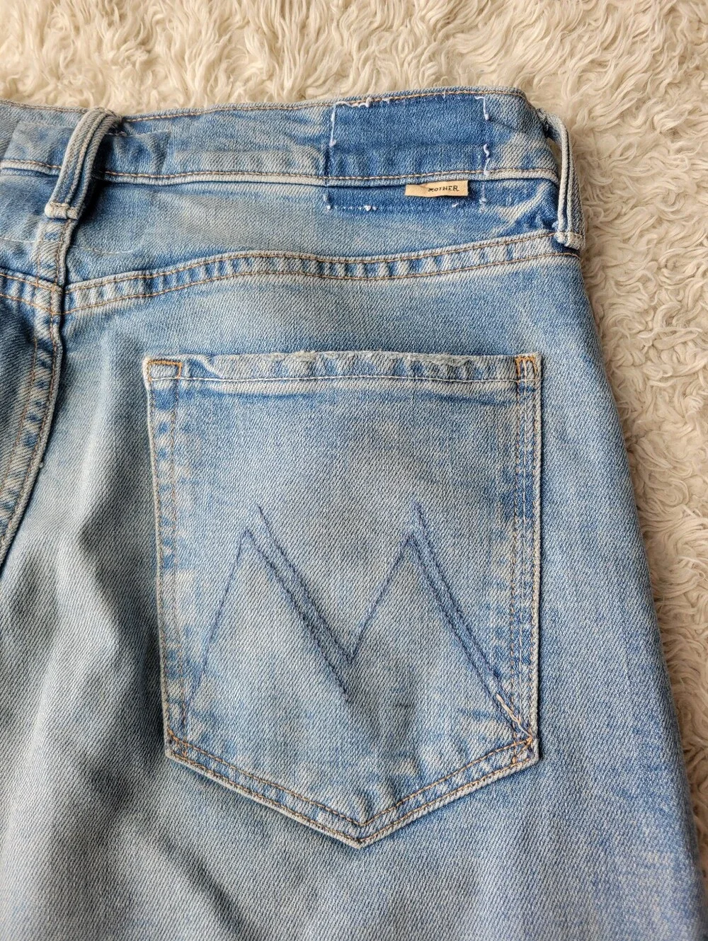 Mother Superior The Tomcat Roller in I Confess Jeans Denim Womens 31